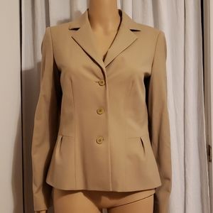 Lafayette 148 NY Wool blend Suit Jacket 4 Beige